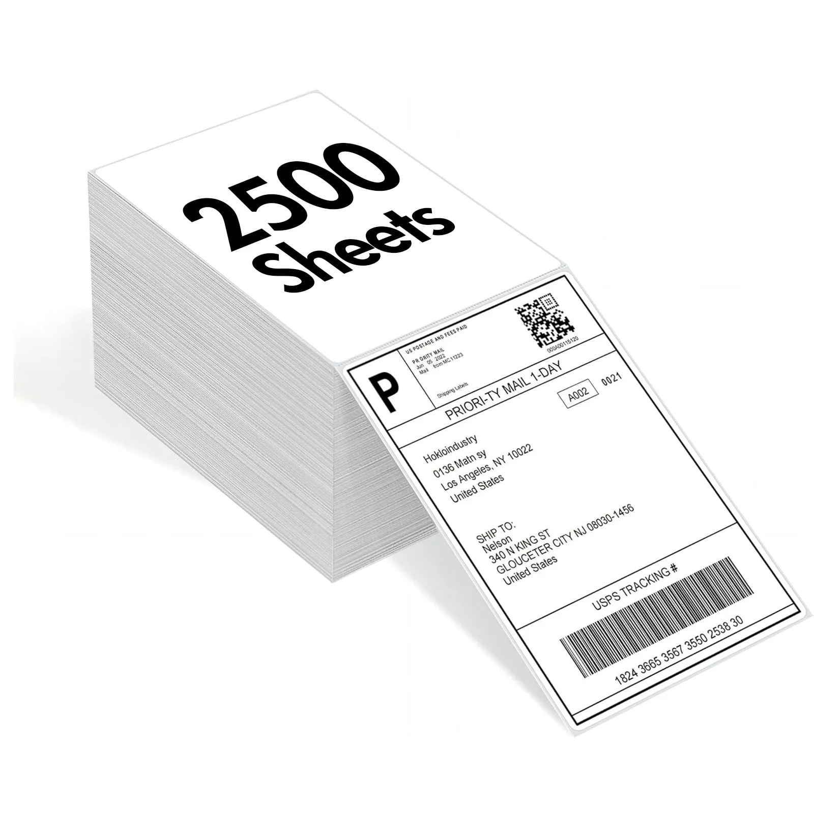 4 x 6 Inch Direct Thermal Shipping Labels - 500 Fanfold Labels/Stack - Compatible for Zebra, Rollo, True Image Printers (Commercial Grade) - Image 10