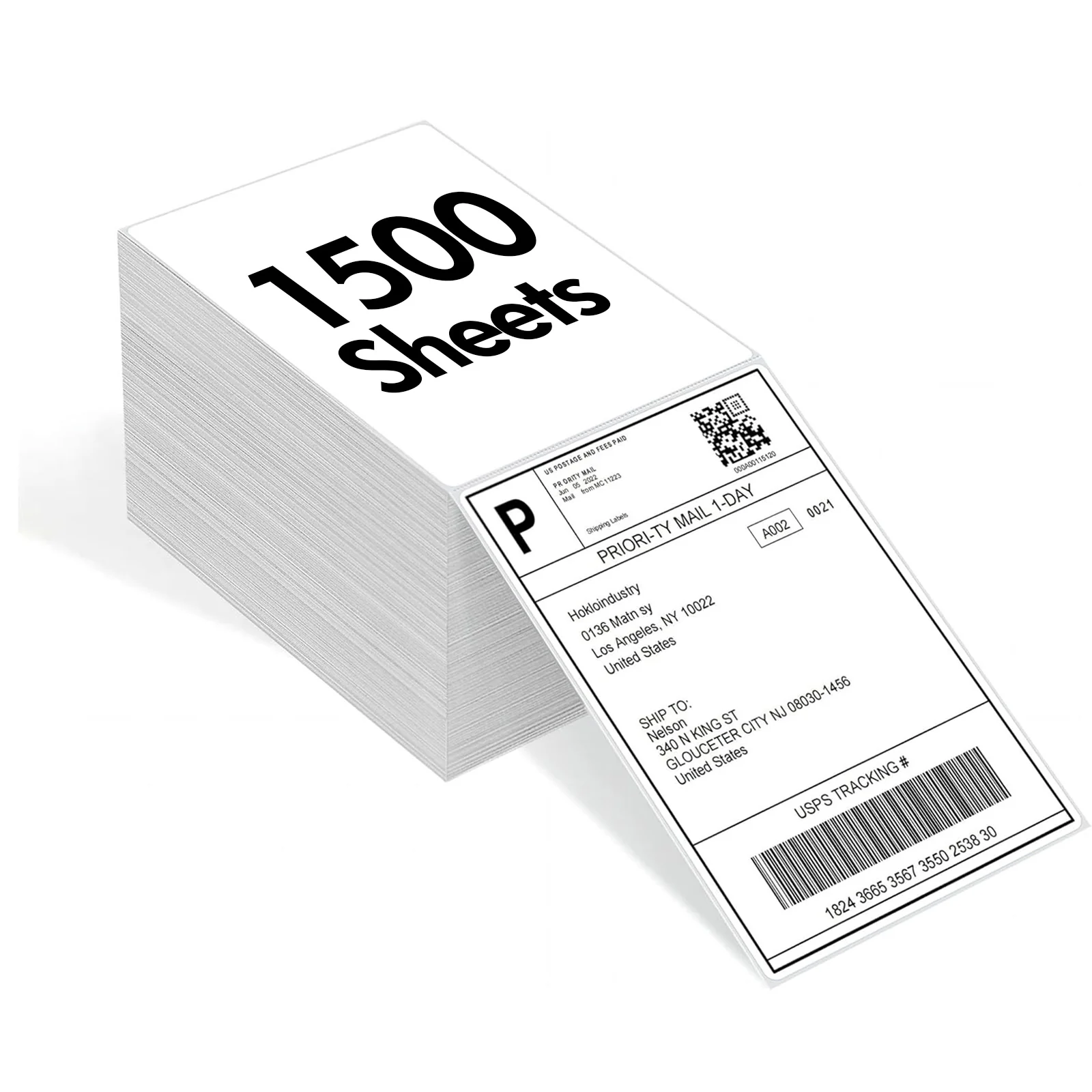4 x 6 Inch Direct Thermal Shipping Labels - 500 Fanfold Labels/Stack - Compatible for Zebra, Rollo, True Image Printers (Commercial Grade) - Image 8