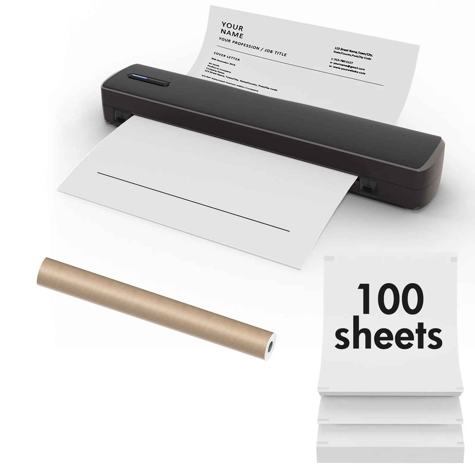 True Image TC80 Inkless Printer, Portable Letter/A4/Tattoo Thermal Printer - Image 12
