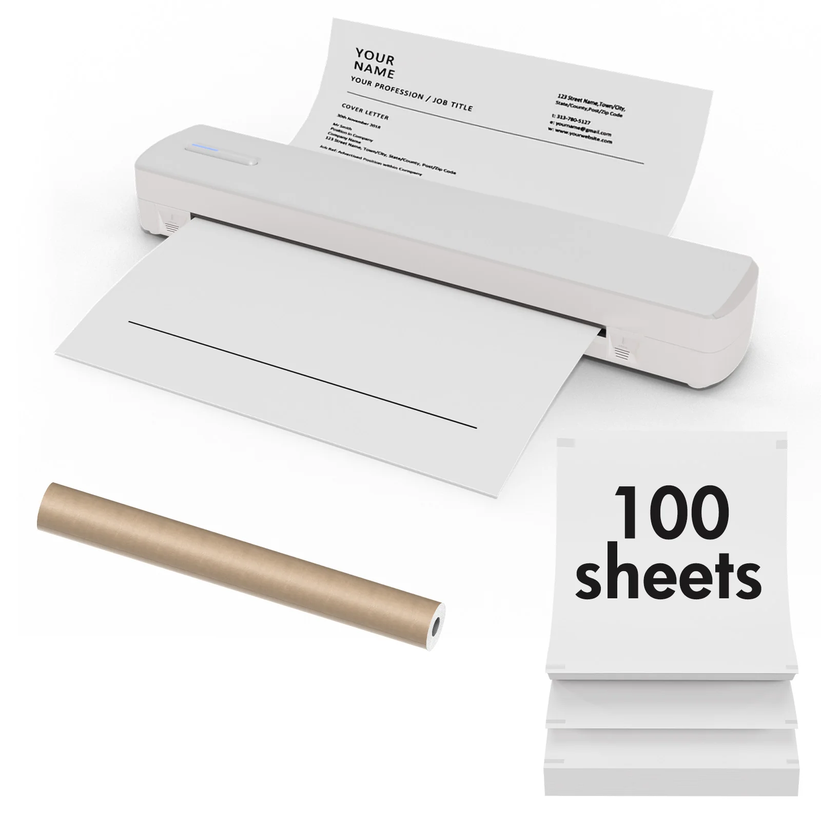 True Image TC80 Inkless Printer, Portable Letter/A4/Tattoo Thermal Printer - Image 17