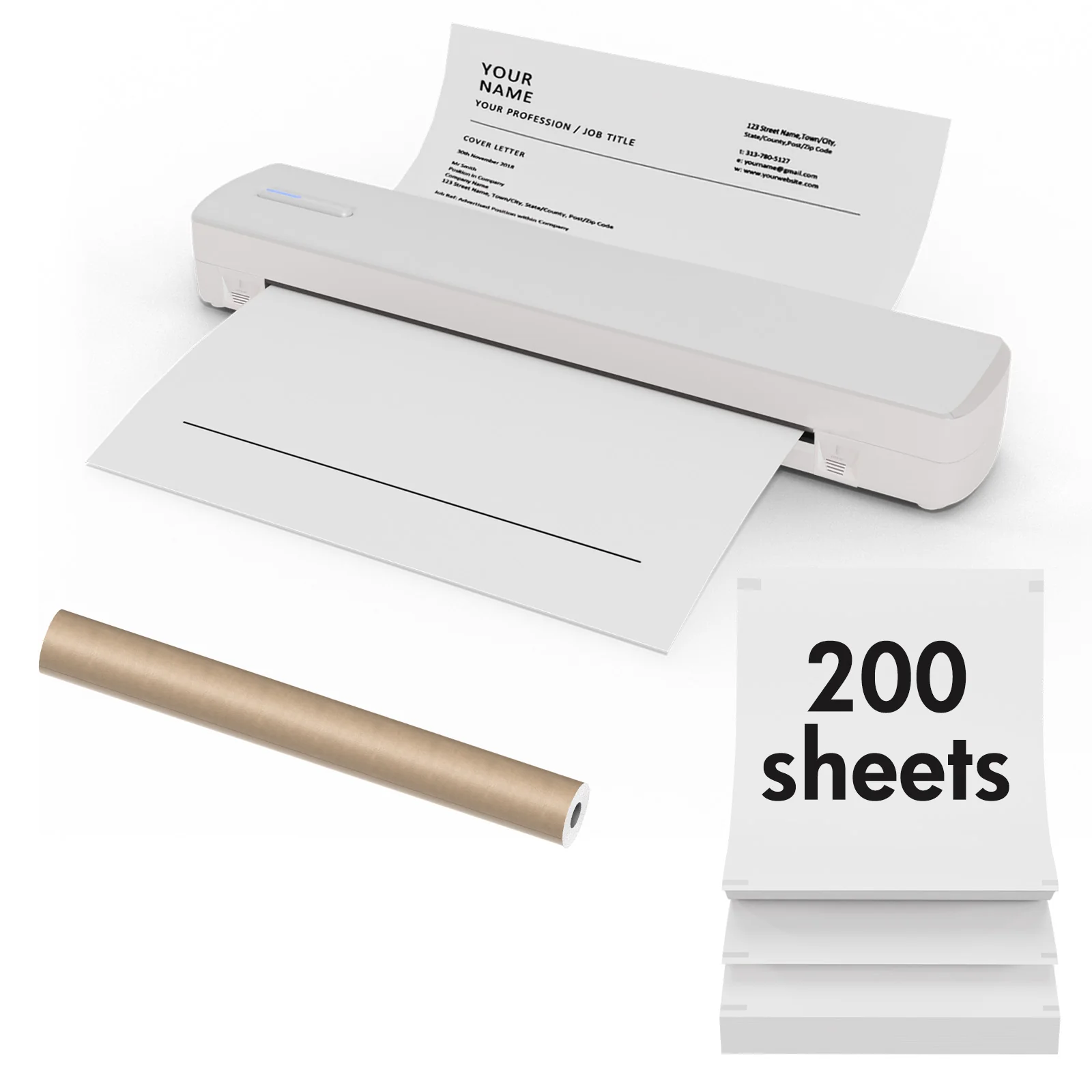 True Image TC80 Inkless Printer, Portable Letter/A4/Tattoo Thermal Printer - Image 18