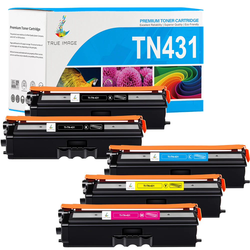 Compatible Brother TN431 Toner Set | TN-431 BK/C/M/Y Toner Cartridges - Image 2