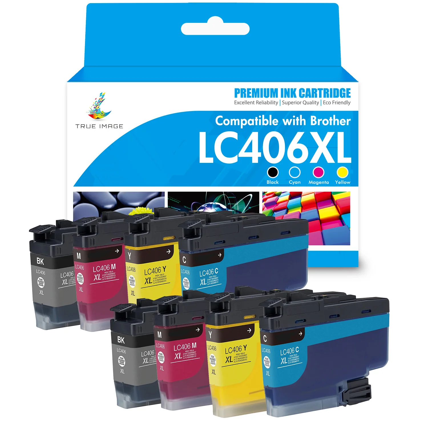 Brother MFC-J5855DW Ink - Compatible Brother LC406/LC406XL Ink Set | With Smart Chip - Image 7