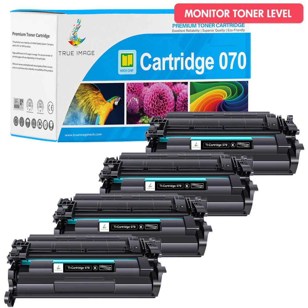 Compatible Canon 070 Cartridges 4-Pack (With Chip) - Image 2