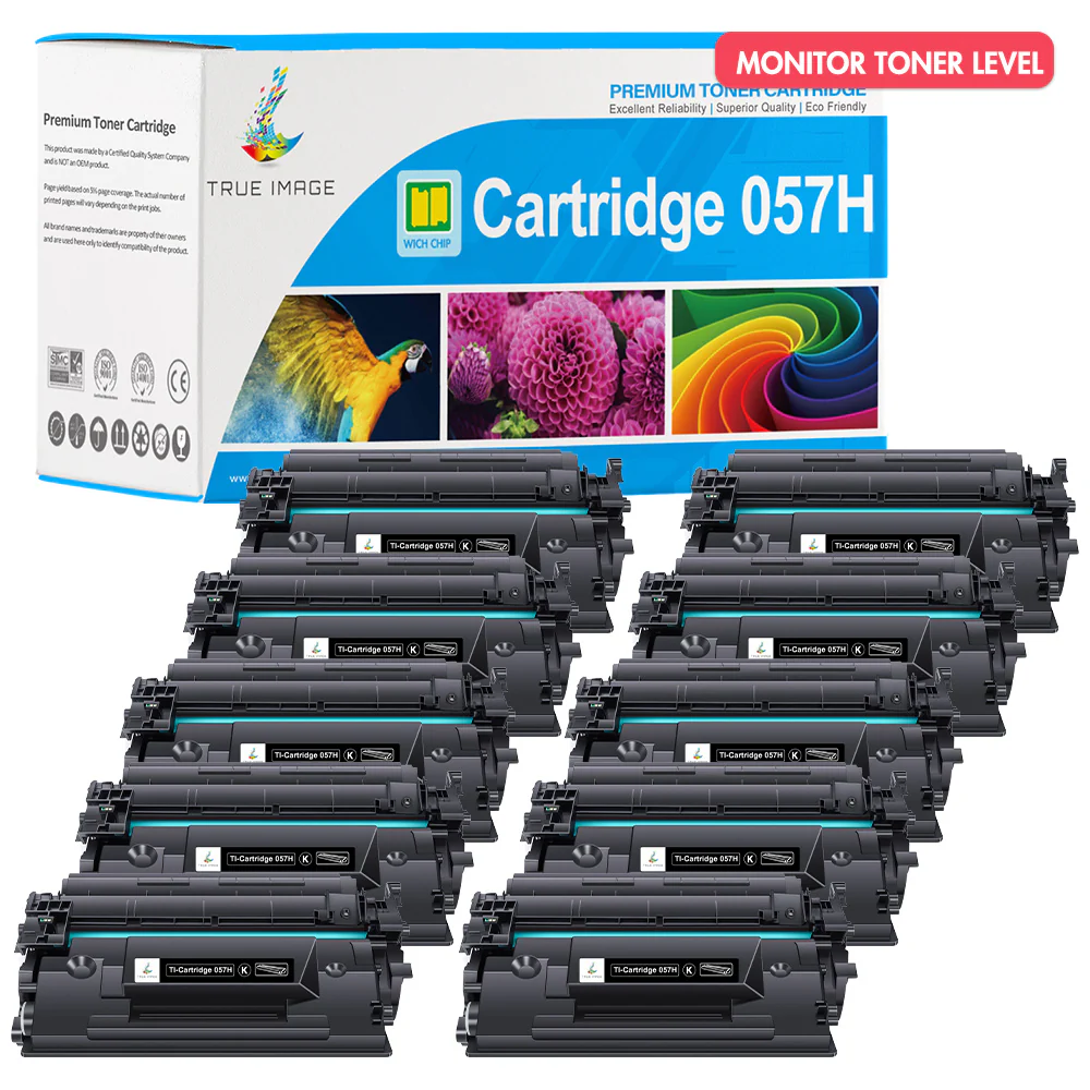 Canon Cartridge 057H (With Chip) | Compatible Canon LBP220 MF440 Series Printer Toner 10-Pack - Image 2