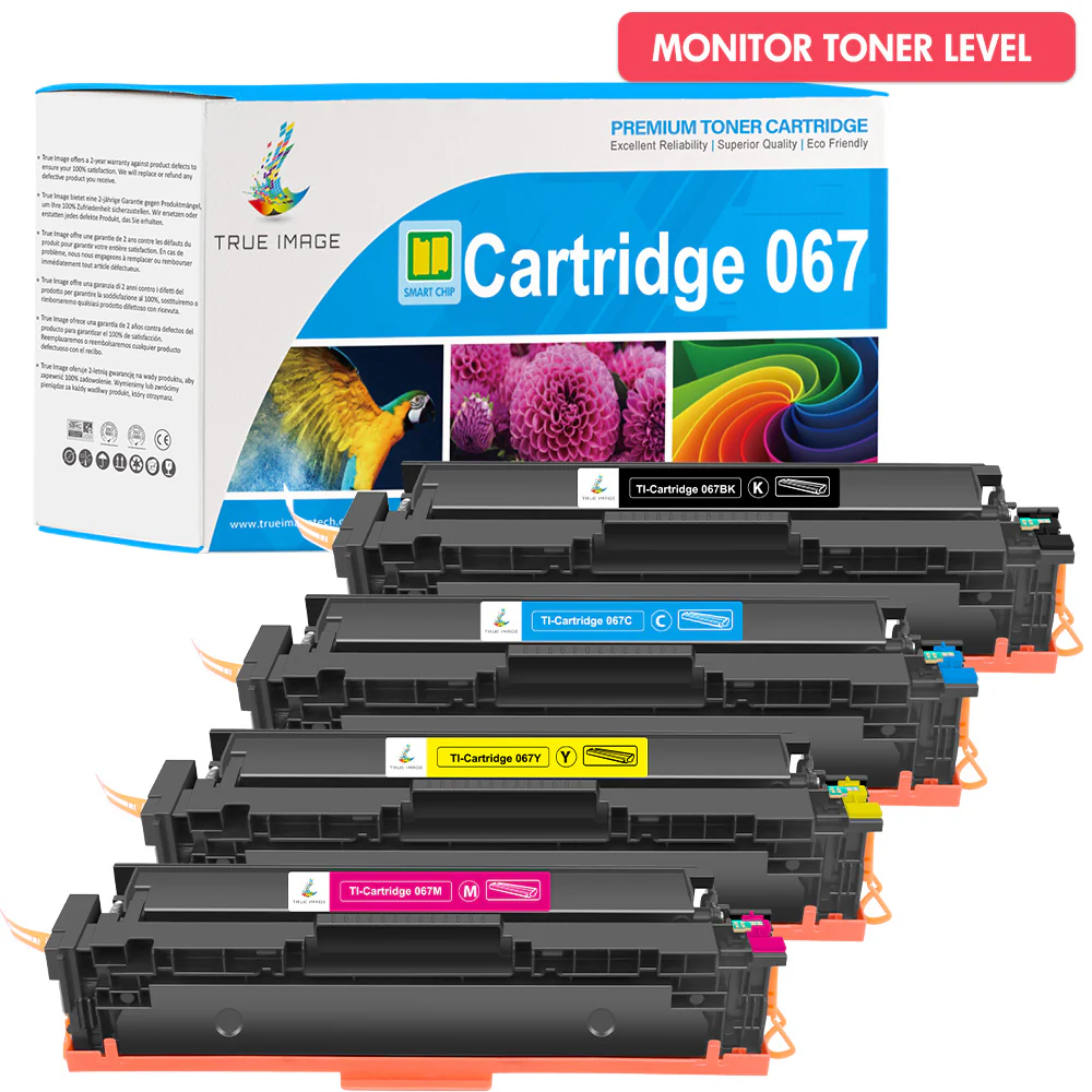 Canon Color ImageCLASS MF652Cw Toner - Canon 067/067H Toner Cartridge Set - With Chip - Image 2