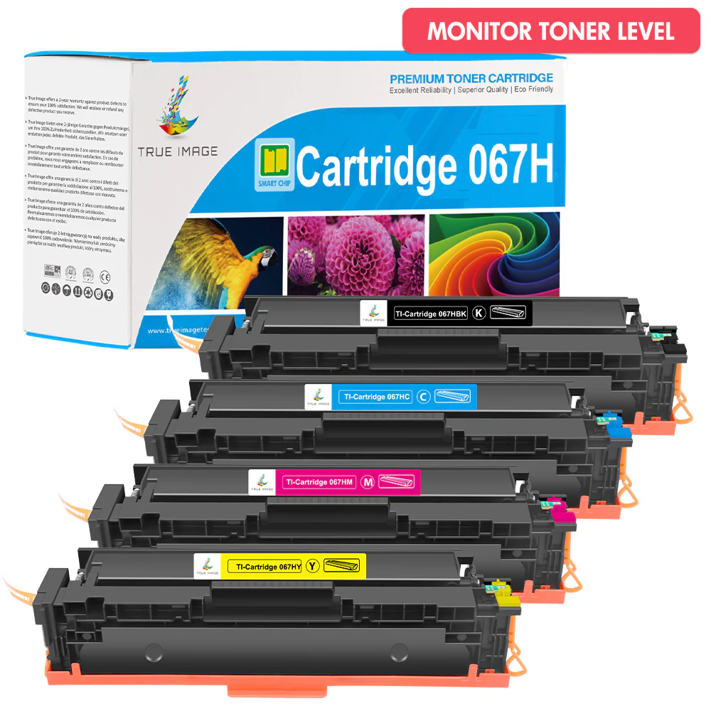 Canon Color ImageCLASS MF652Cw Toner - Canon 067/067H Toner Cartridge Set - With Chip - Image 4