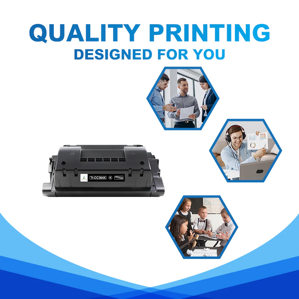 Compatible HP LaserJet CC364X Black Toner Cartridge - High Yield - 5 Packs - Image 4