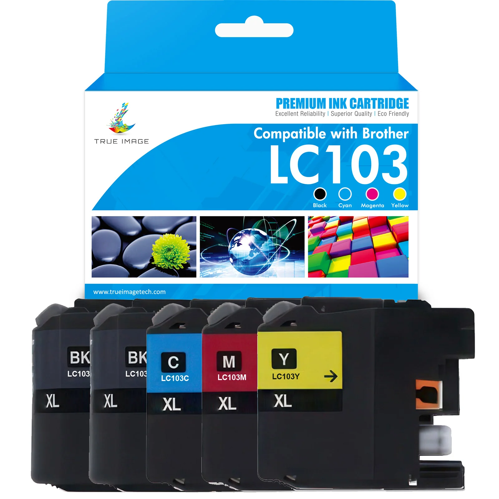 Compatible Brother LC103 Ink Cartridge - KCMY - High Yield - Image 2