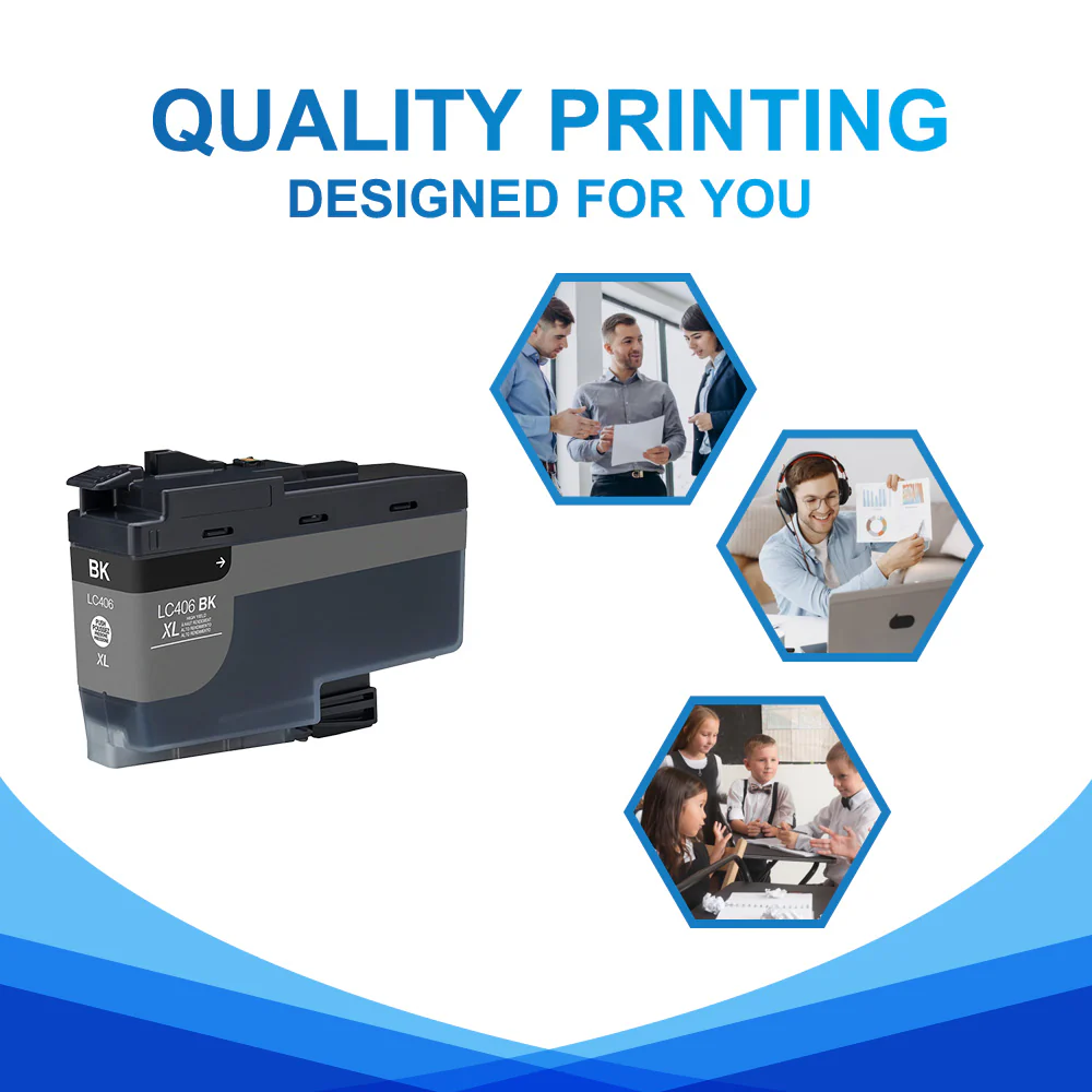 Compatible Brother LC406XL High-Yield Black Ink Cartridge | With Smart Chip - Image 4