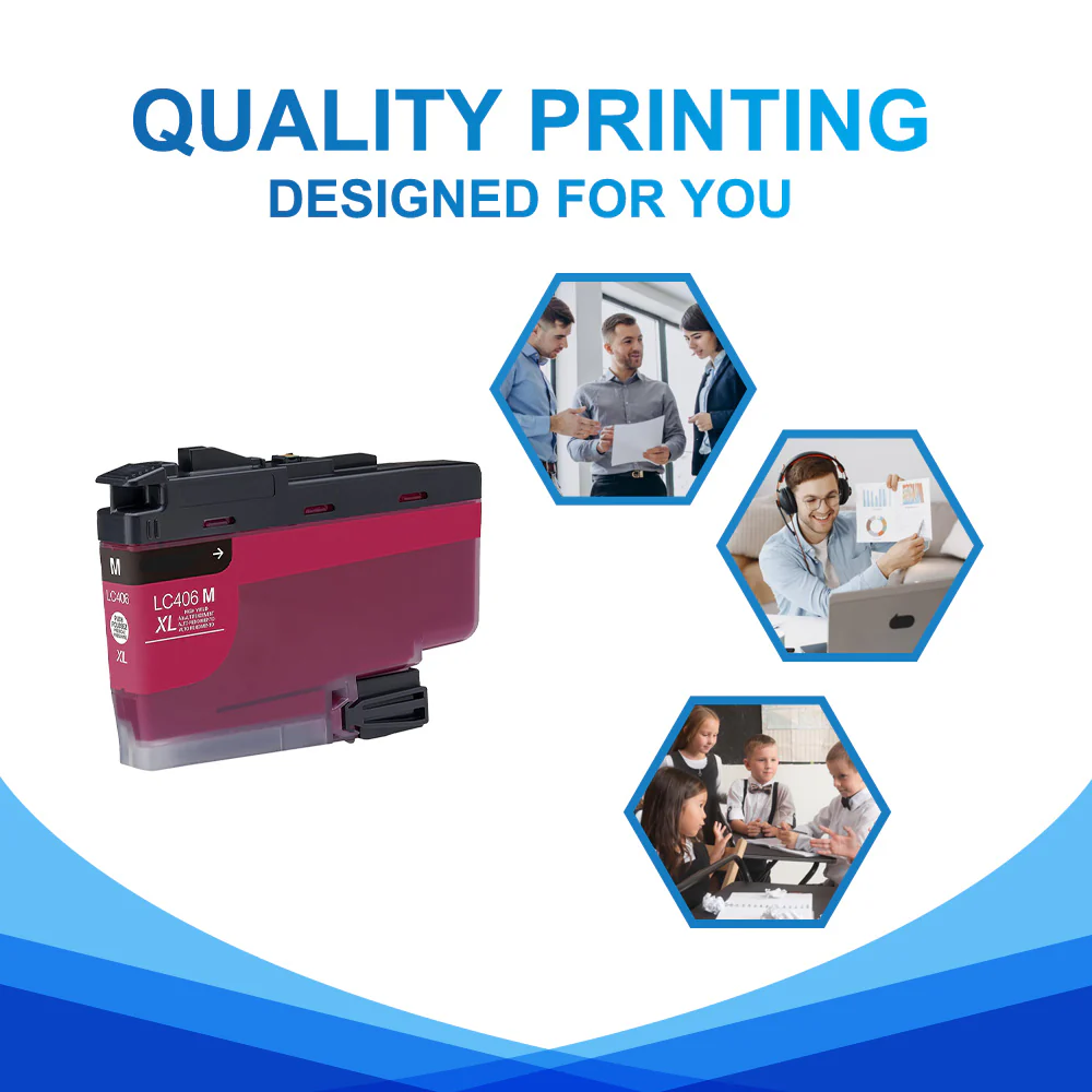 Compatible Brother LC406XL High-Yield Magenta Ink Cartridge | With Smart Chip - Image 4