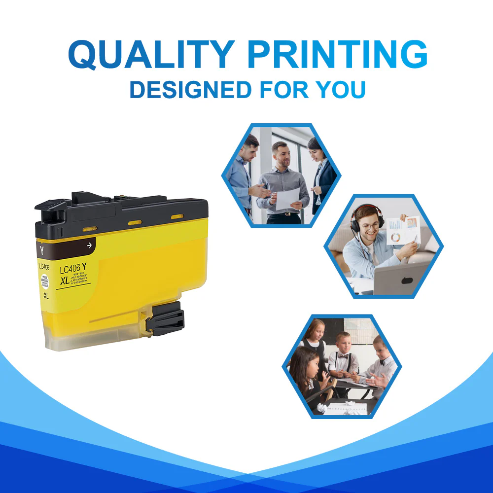Compatible Brother LC406XL High-Yield Yellow Ink Cartridge | With Smart Chip - Image 4