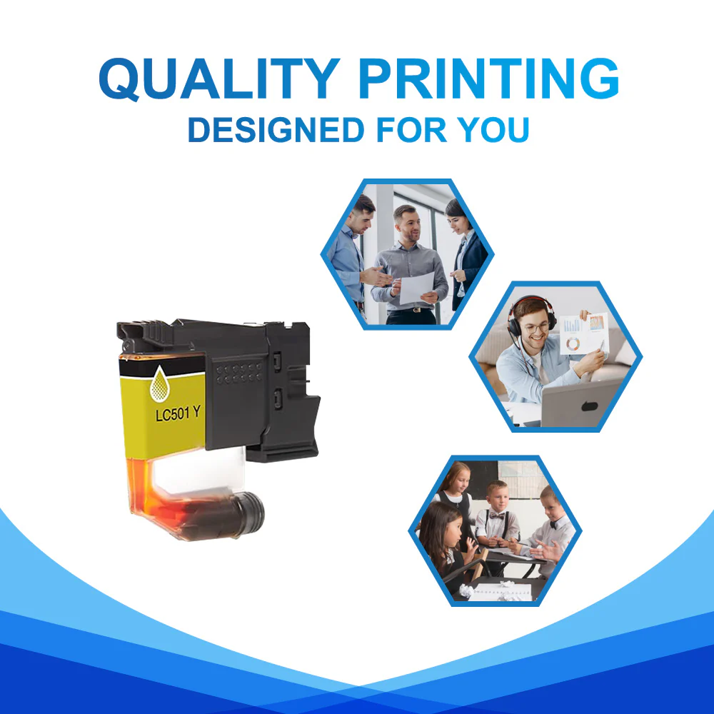 Compatible Brother LC501 Yellow Ink Cartridge - Standard Yield - Image 4