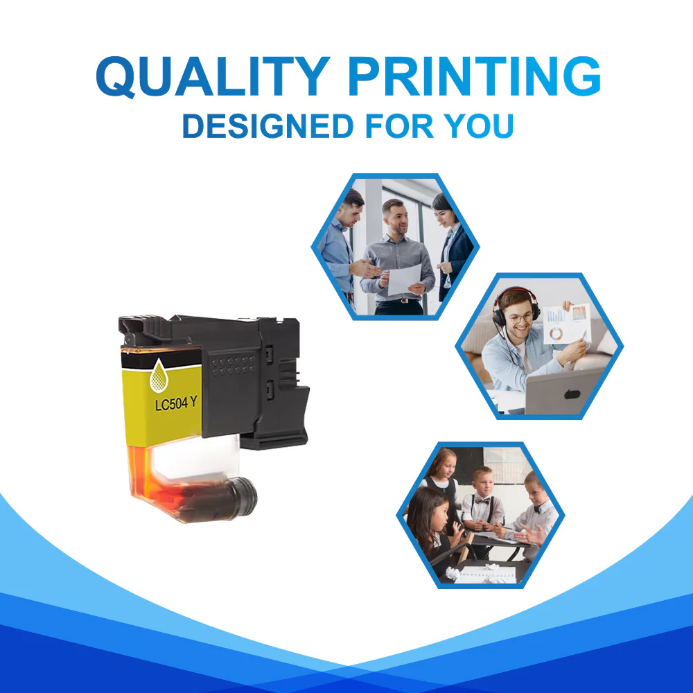 Compatible Brother LC504 Yellow Ink Cartridge - Standard Yield - Image 4