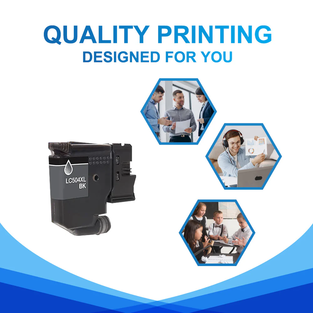 Compatible Brother LC504XL Black Ink Cartridge Set - High Yield - Image 4