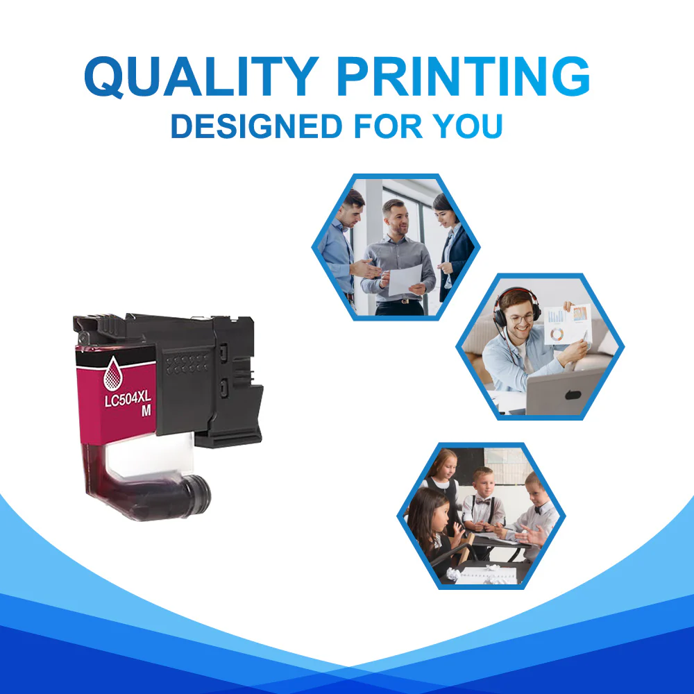 Compatible Brother LC504XL Magenta Ink Cartridge Set - High Yield - Image 4