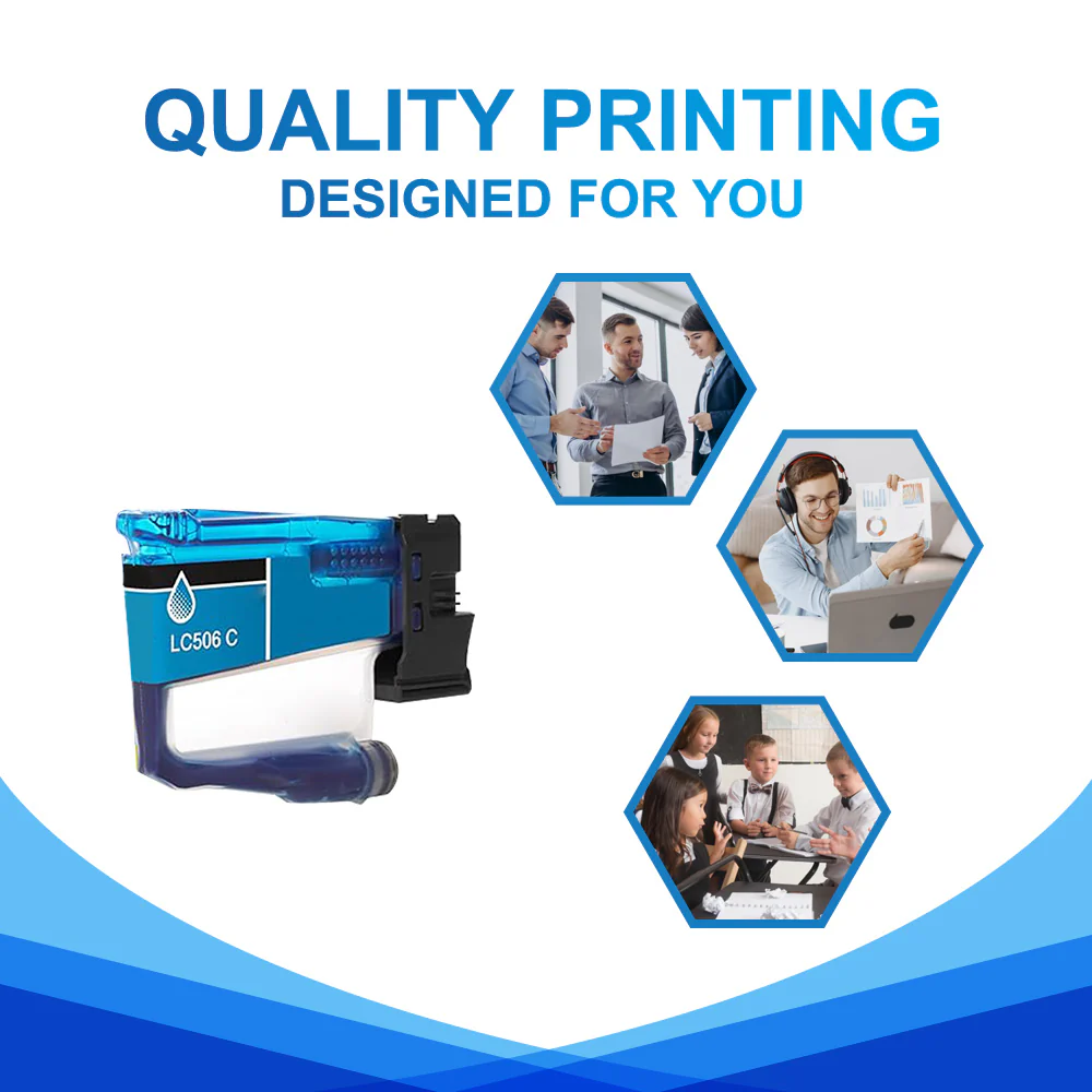 Compatible Brother LC506 Cyan Ink Cartridge - Standard Yield - Image 4