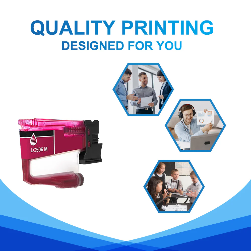 Compatible Brother LC506 Magenta Ink Cartridge - Standard Yield - Image 4