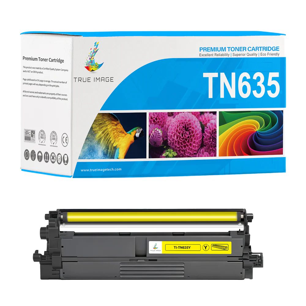 Compatible Brother TN-635 Yellow Toner Cartridge (TN635Y) - Standard Yield