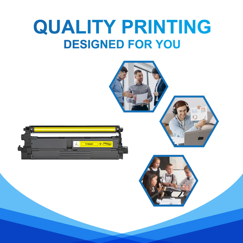 Compatible Brother TN-635 Yellow Toner Cartridge (TN635Y) - Standard Yield - Image 4