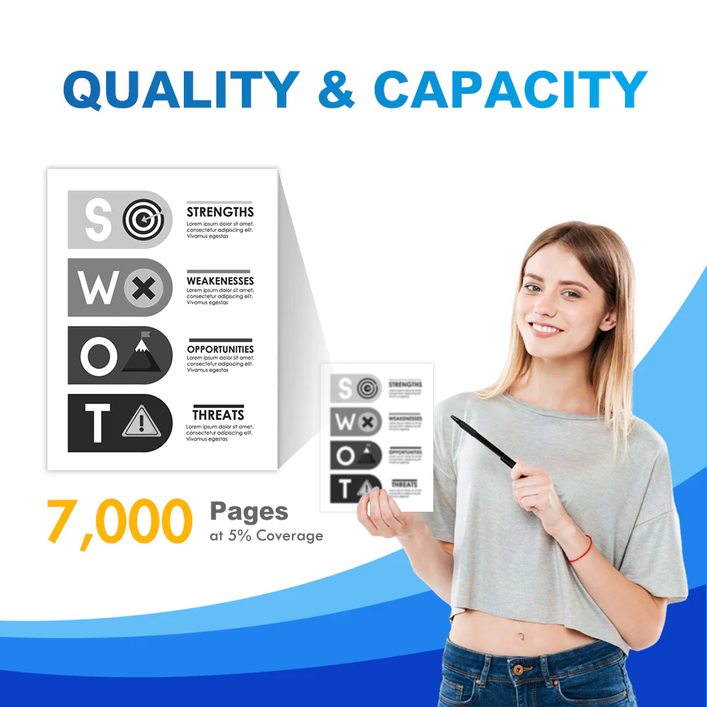 Compatible Brother TN580 Black Toner Cartridge - 5 Packs - Image 2