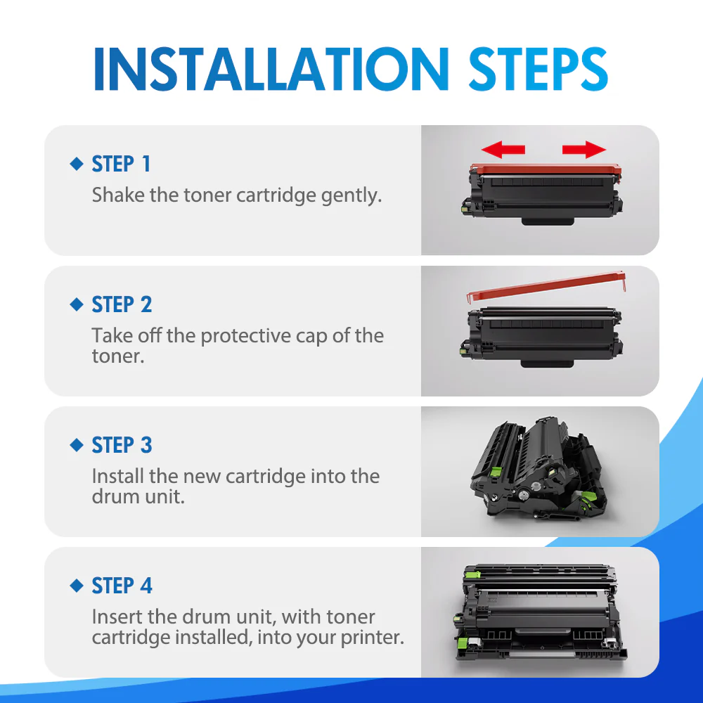Compatible Brother TN830XL High Yield Black Toner Cartridges 4-Pack - Image 4