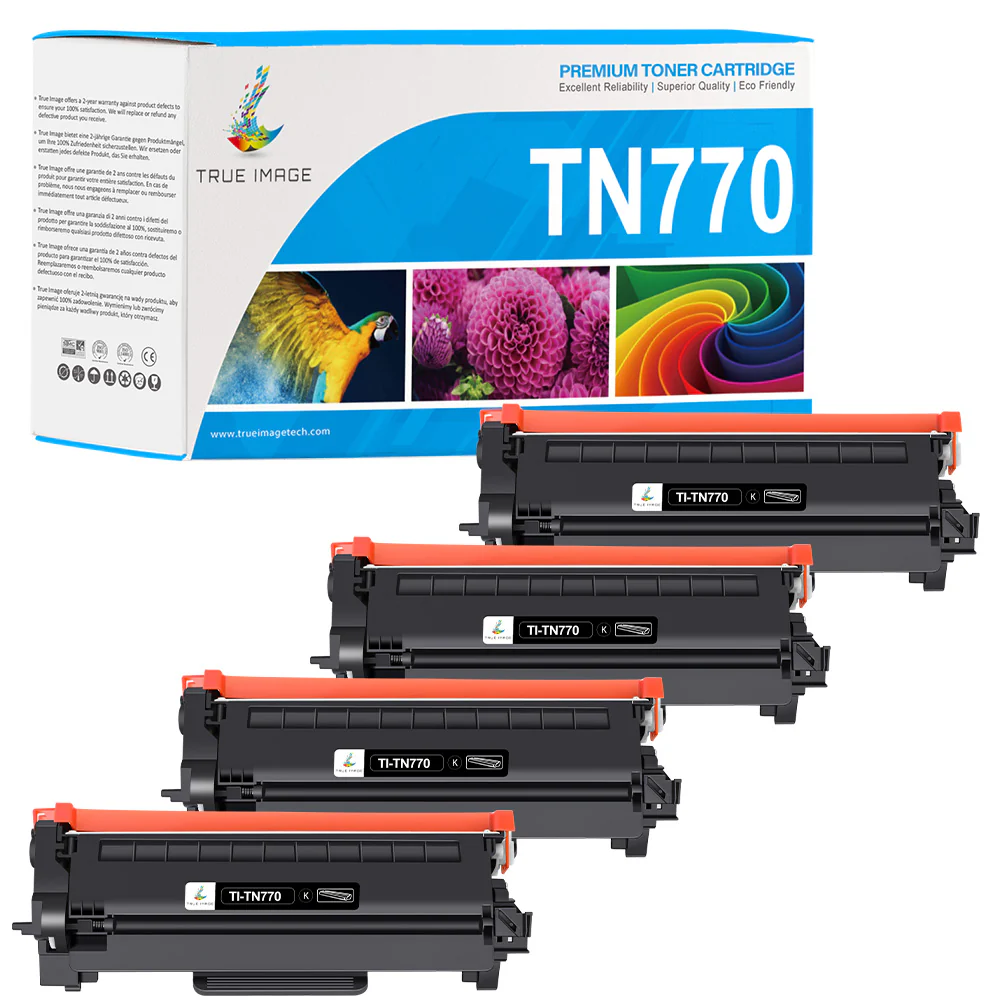 Compatible Brother Toner TN-770 With Super High Yield - 4 Packs