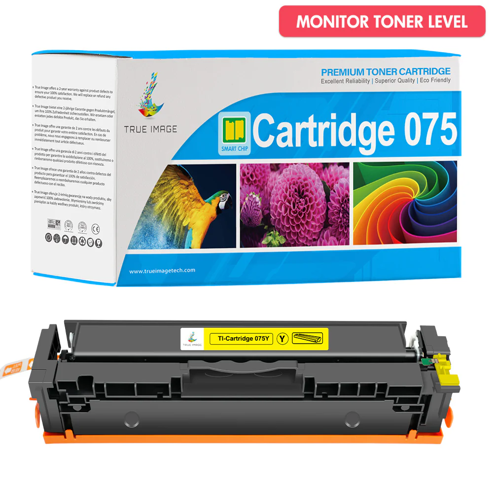 Compatible Canon 075 Yellow Toner Cartridge - With Chip - Image 2
