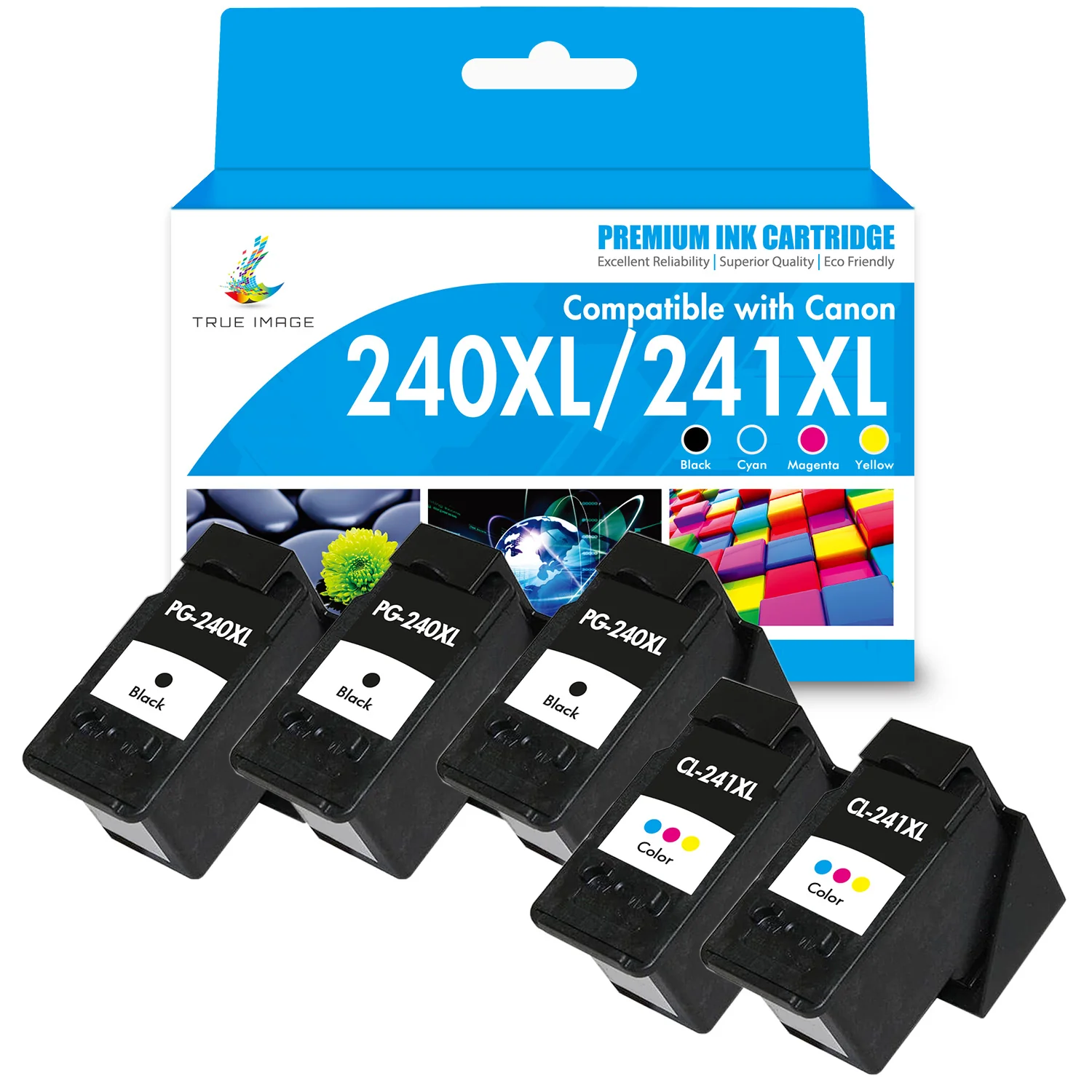 Compatible Canon PG-240XL CL-241XL Ink Cartridge Value Pack - Image 3