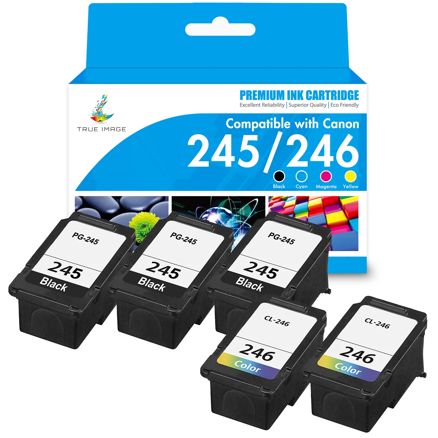 Compatible Canon 245 246 Ink Cartridge Value Pack - Standard Yield - Image 7