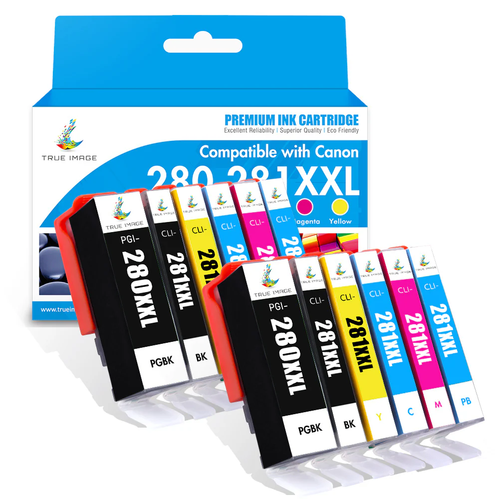 Compatible Canon 280 281 XXL Photo Blue Ink Combo - Image 2