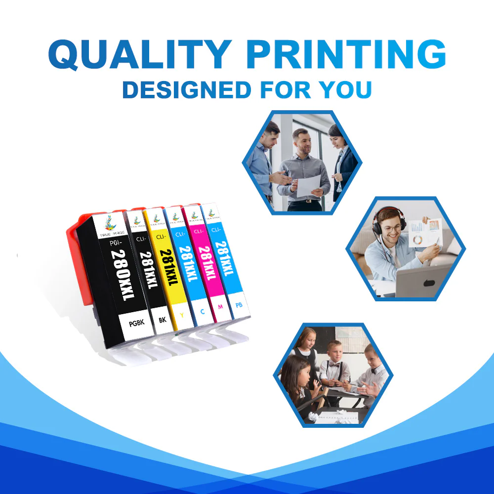 Compatible Canon 280 281 XXL Photo Blue Ink Combo - Image 6