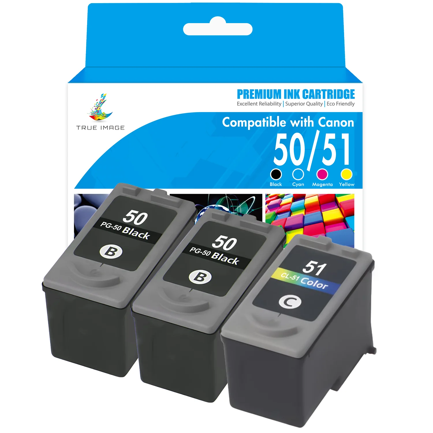 Compatible Canon PG-50 CL-51 Ink Cartridge Value Pack - Image 2