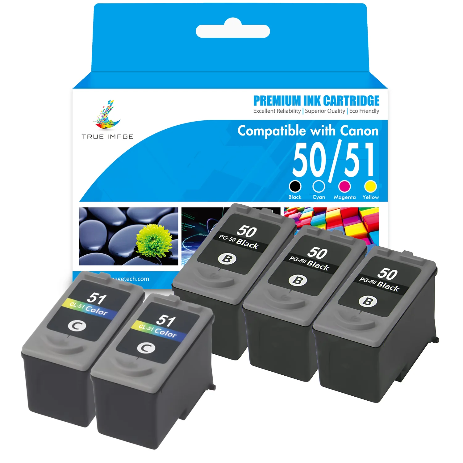 Compatible Canon PG-50 CL-51 Ink Cartridge Value Pack - Image 3