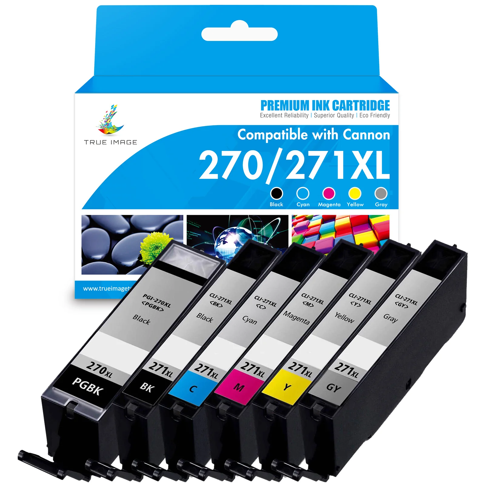 Compatible Canon PGI-270/CLI-271XL Ink Cartridges - High Yield - Image 2