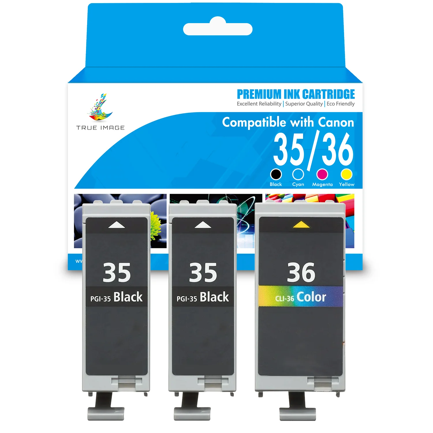 Compatible Canon PGI-35 CLI-36 Ink Cartridge Value Pack - Image 2