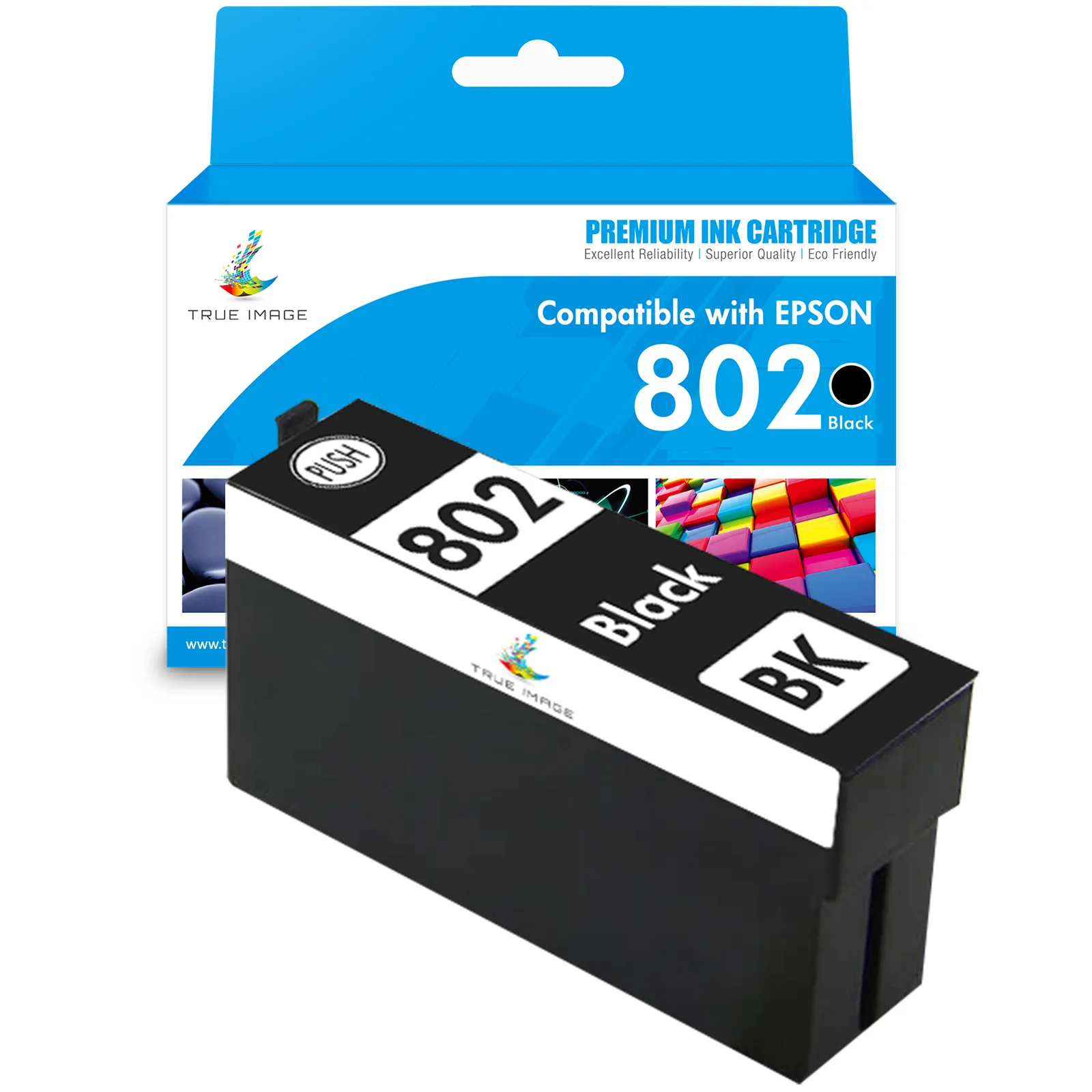 Compatible Epson T802 Black/Cyan/Magenta/Yellow Ink Cartridge - Single Pack
