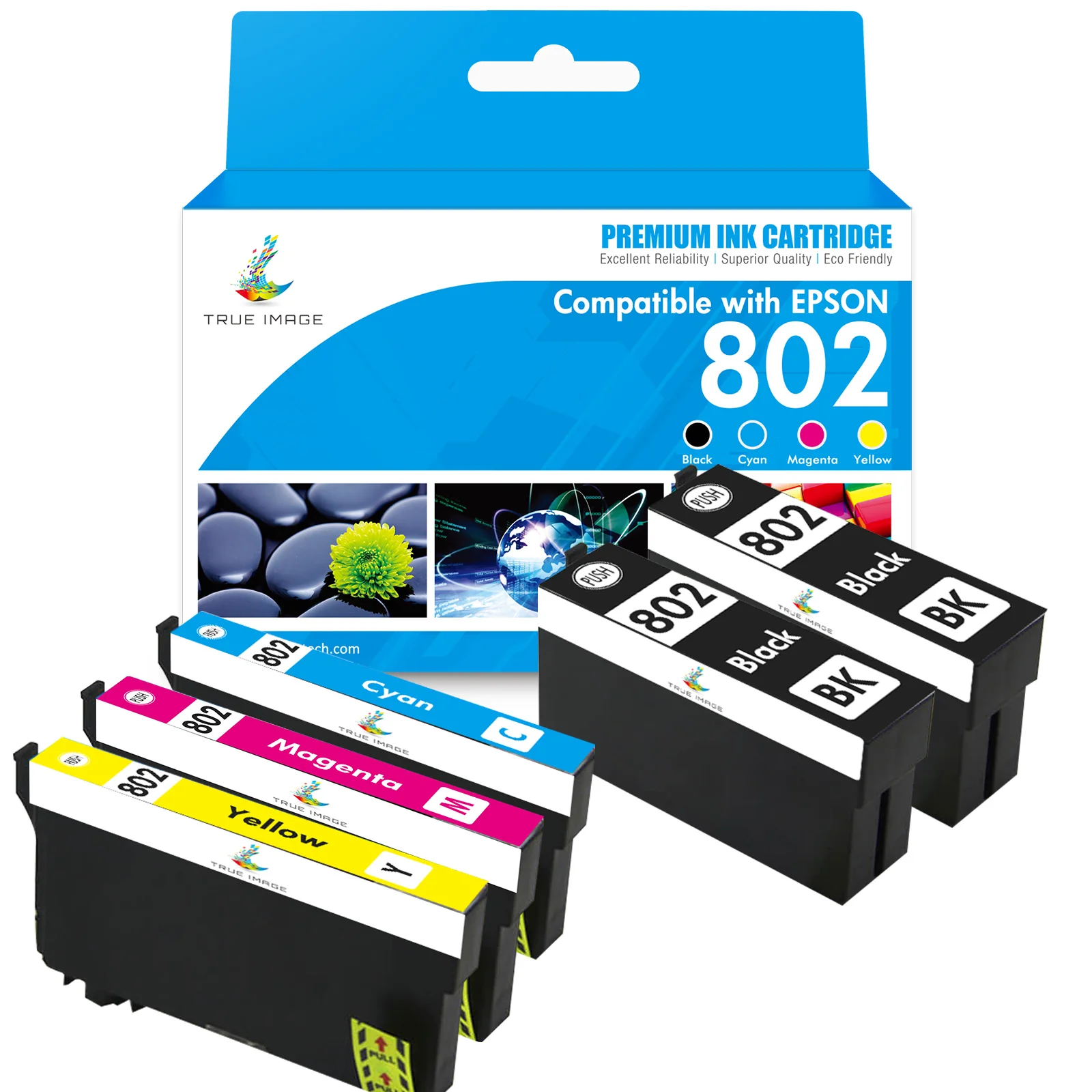 Compatible Epson 802 Ink Cartridges - T802 - Combo Pack - Image 2