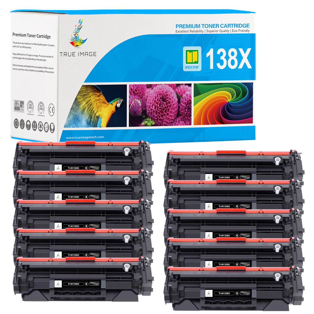 W1380X - Chip-Ready Compatible HP 138X Black Toner Cartridge 10-Pack
