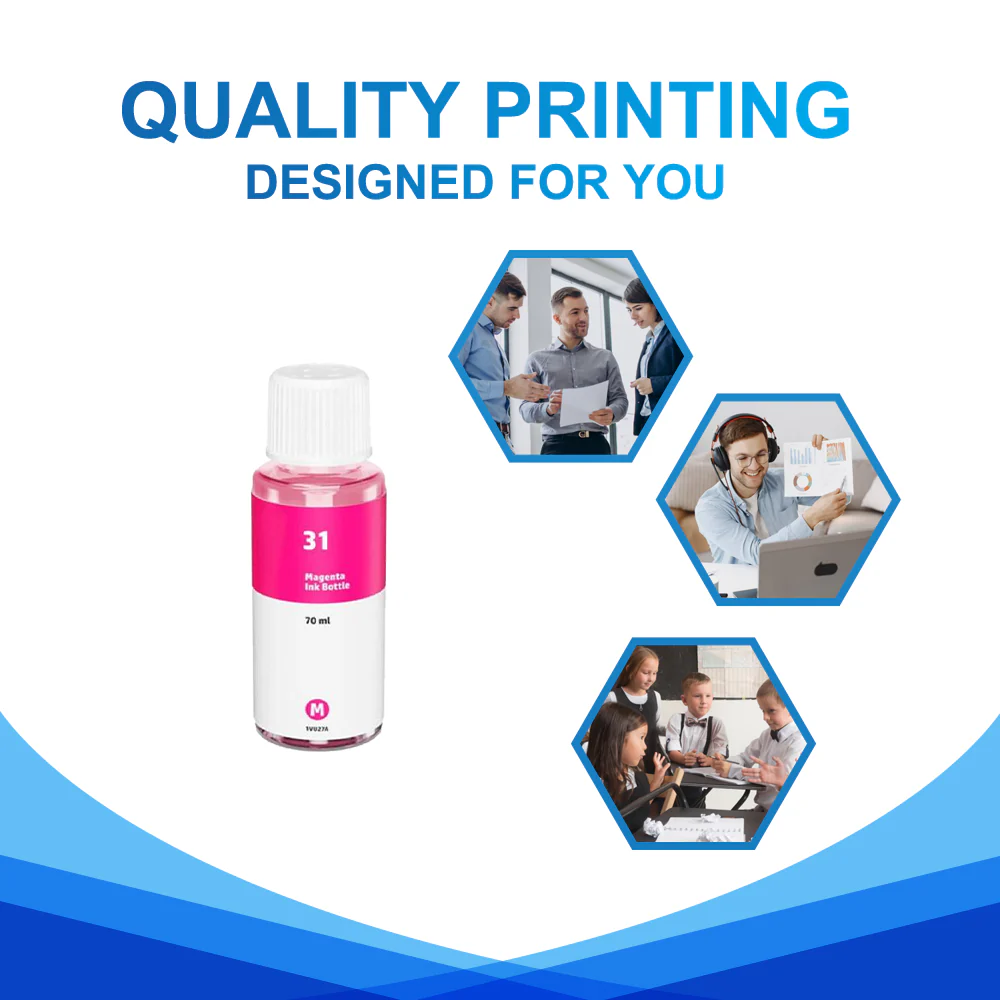 Compatible HP 31 Magenta Ink Cartridge (1VU27AN) - Standard Yield - Image 4