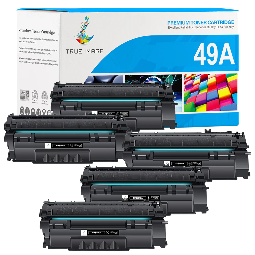 Compatible HP LaserJet 49A Black Toner Cartridges - Standard Yield - 5 Packs