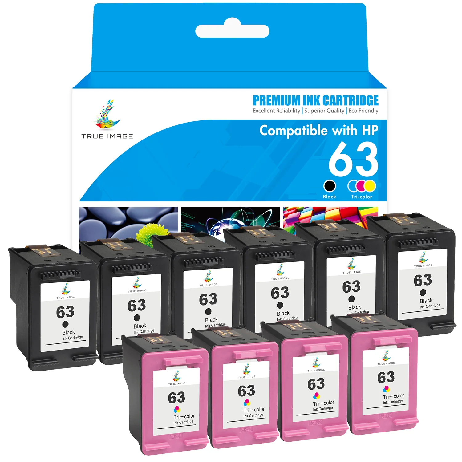 Compatible HP 63 (Firmware Safe) Ink Cartridge - Combo Pack - Image 8
