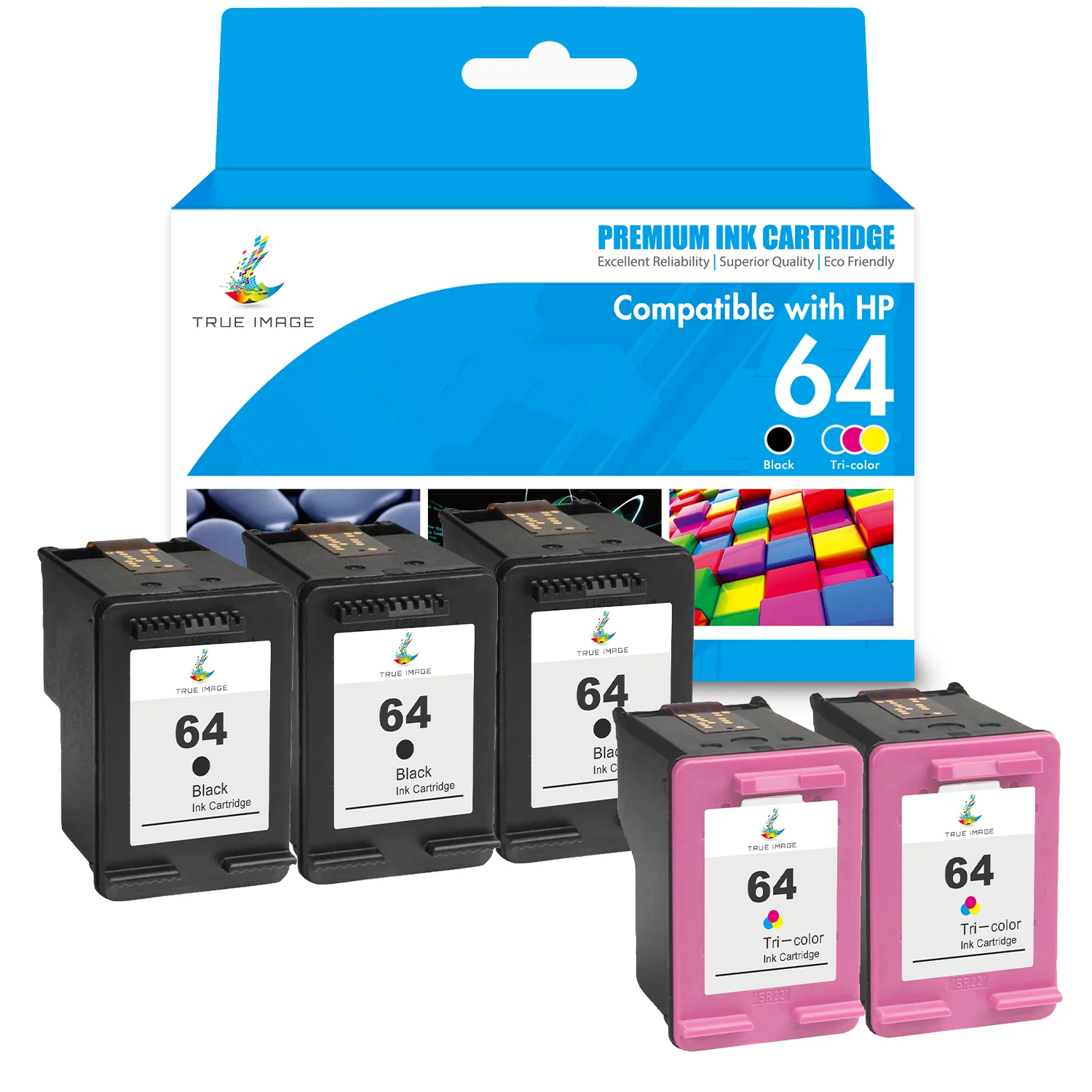 Compatible HP 64 (Firmware Safe) Ink Cartridge - Combo Pack - Image 7