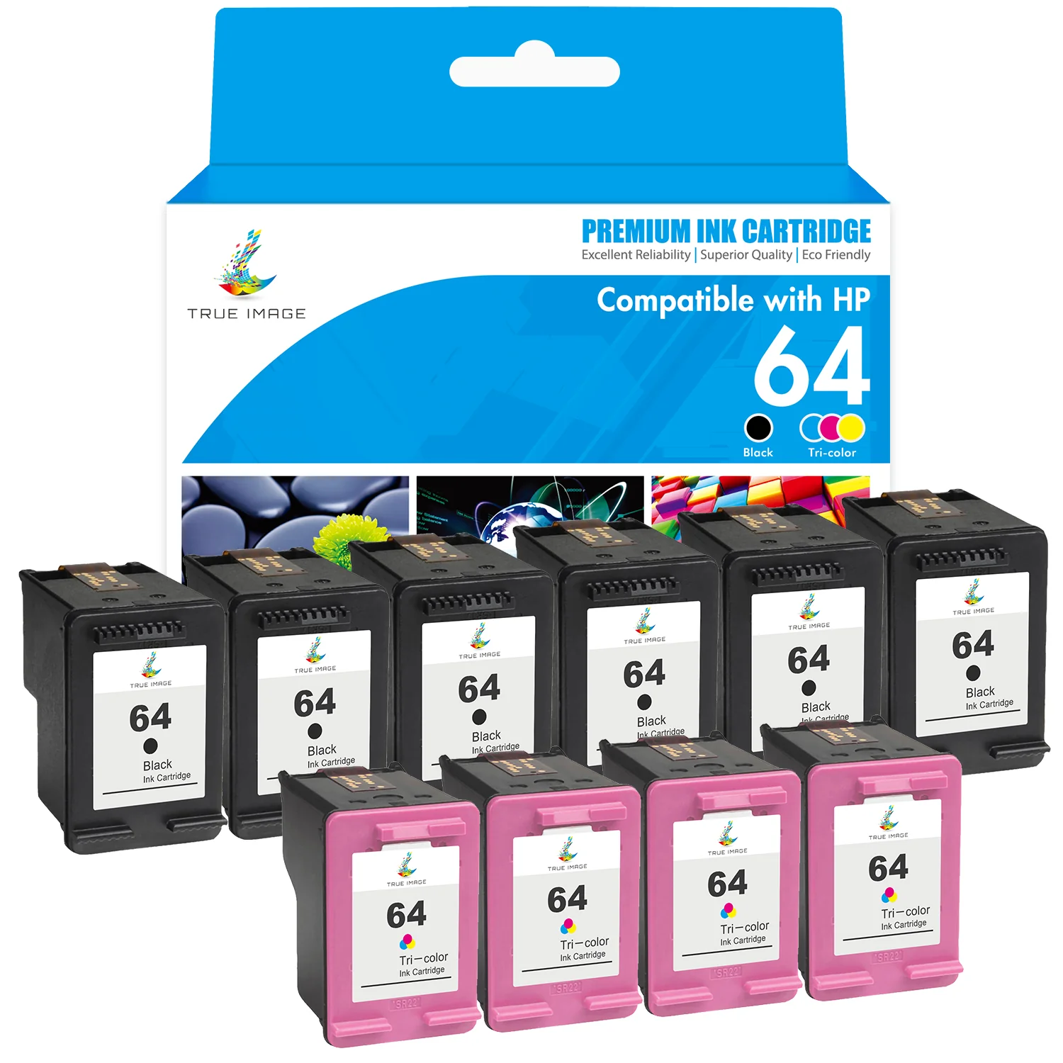 Compatible HP 64 (Firmware Safe) Ink Cartridge - Combo Pack - Image 8