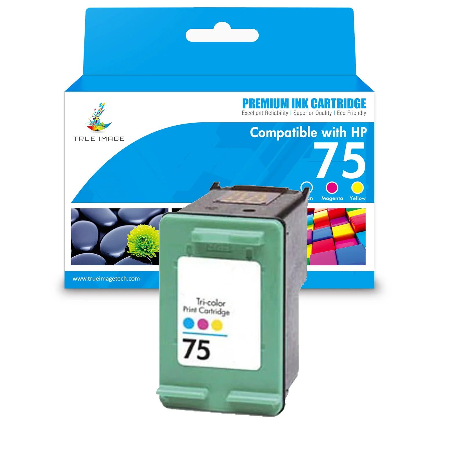 Compatible HP 74 Black & HP 75 Tri-Color Ink Cartridges - Image 2