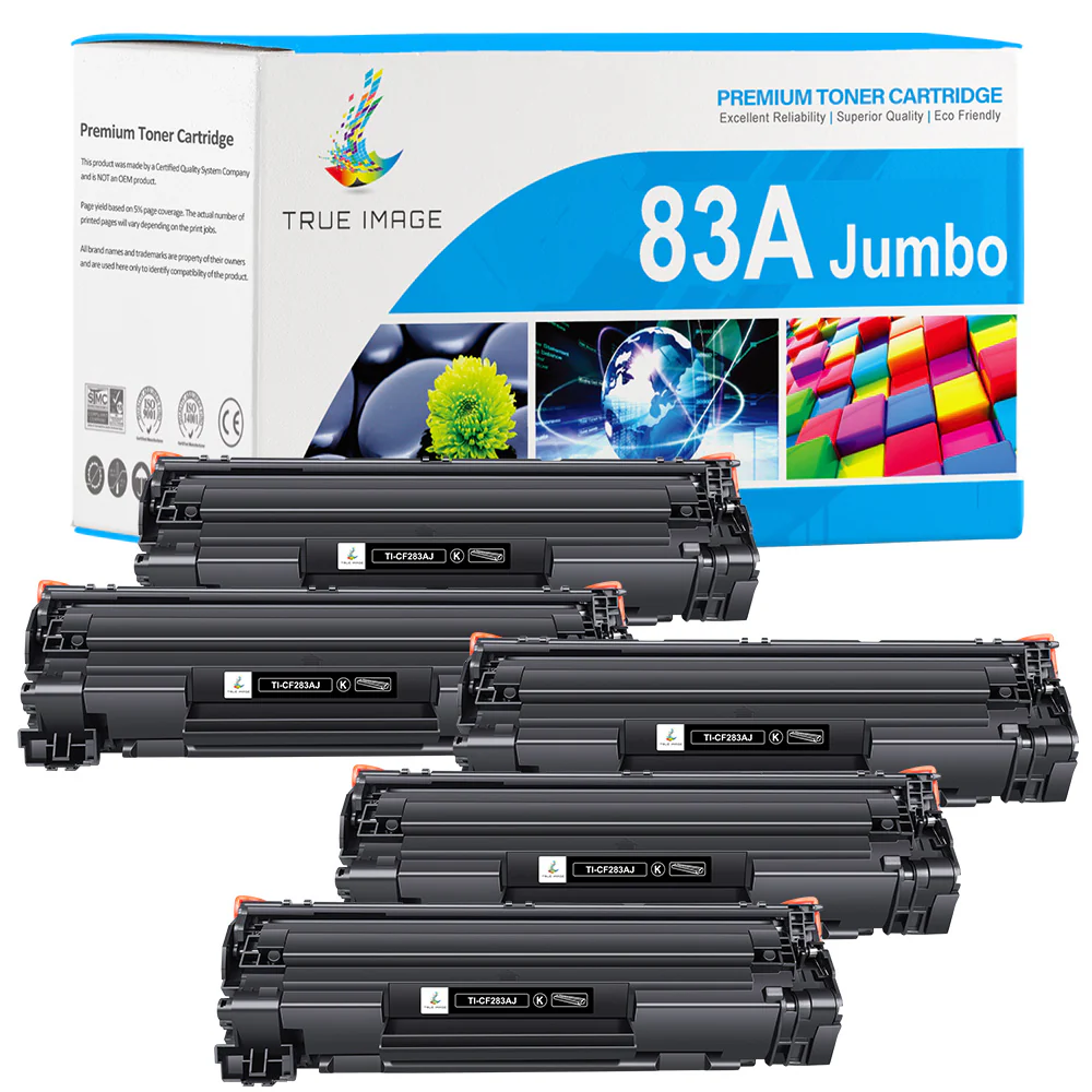 Compatible HP 83A (CF283A) Black Toner Cartridge 5-pack - Image 2