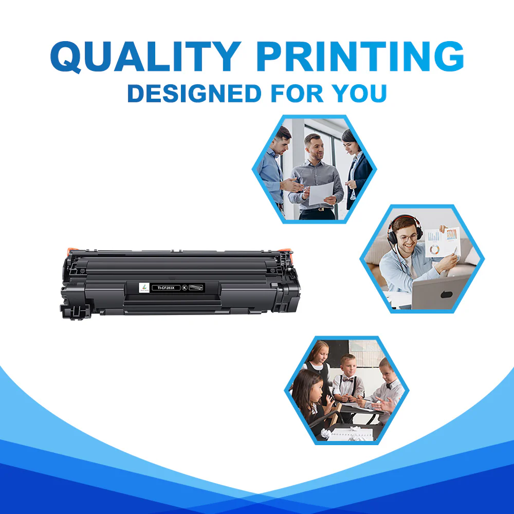 Compatible HP 83X (CF283X) High Yield Black Toner Cartridge 5-pack - Image 4