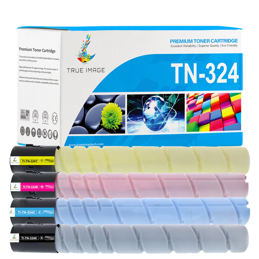 Compatible Konica-Minolta TN-324 Toner Cartridge Set of 4