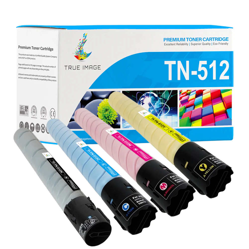Compatible Konica-Minolta TN-512 Toner Cartridge Set of 4