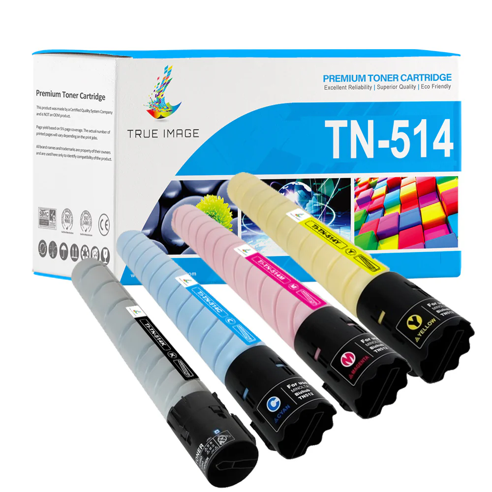 Compatible Konica-Minolta TN-514 Toner Cartridge Set of 4